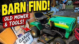 Barn Find Jackpot? Old Mower, Tools & Hidden Treasures at Garage Sale! 