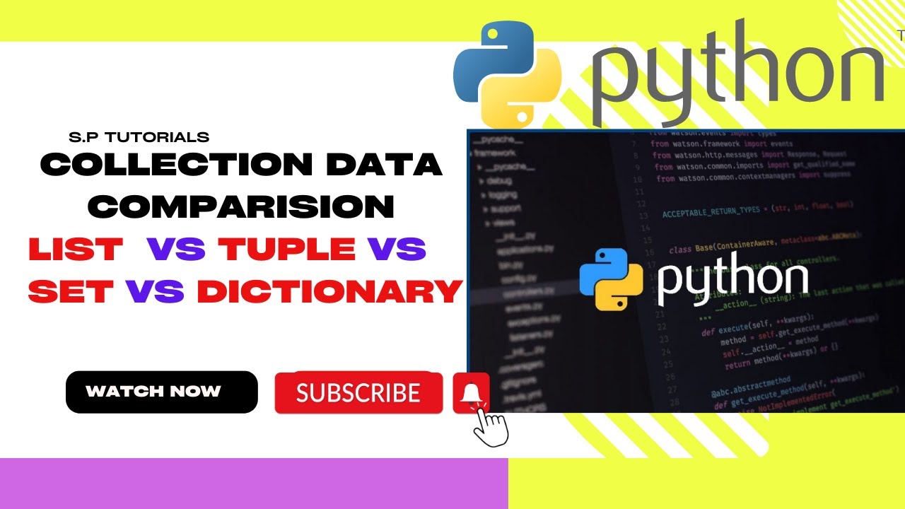 Difference between List VS Set VS Tuple VS Dictionary in Python || S.P ...