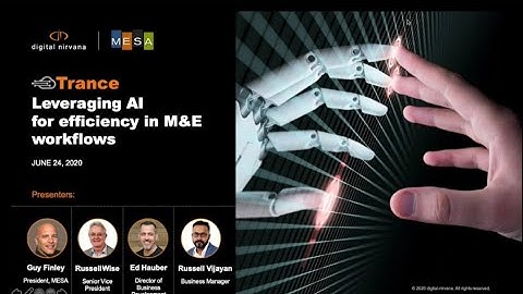 Webinar:  Leveraging Artificial Intelligence for efficiency in Media and Entertainment workflows