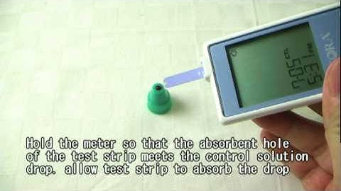 FORA V10 Glucose Meter Control Solution Tutorial Video  English version