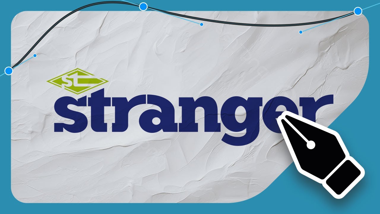 Stranger Logo Design — Typography + Icon | Speed Art Timelapse