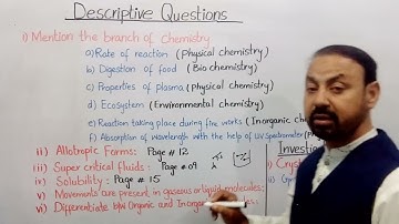 Descriptive Questions,Investigation Question|Part-2| Chapter No.1 Chemistry class 9th 2025  Exercise