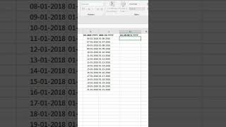 Change Date format DD-MM-YYYY to MM-DD-YYYY in excel #shots