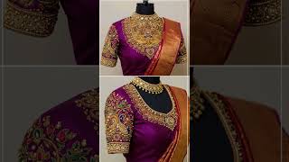 Viral blouse back neck design cutting and stitching 🔥#shorts #blouse #blousedesign