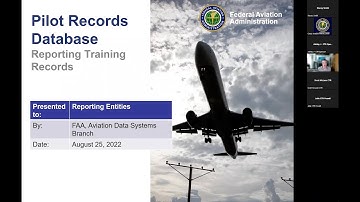 Pilot Records Database August 25, 2022 – Reporting Training Records