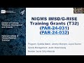 G-RISE and IMSD Funding Opportunities Webinar