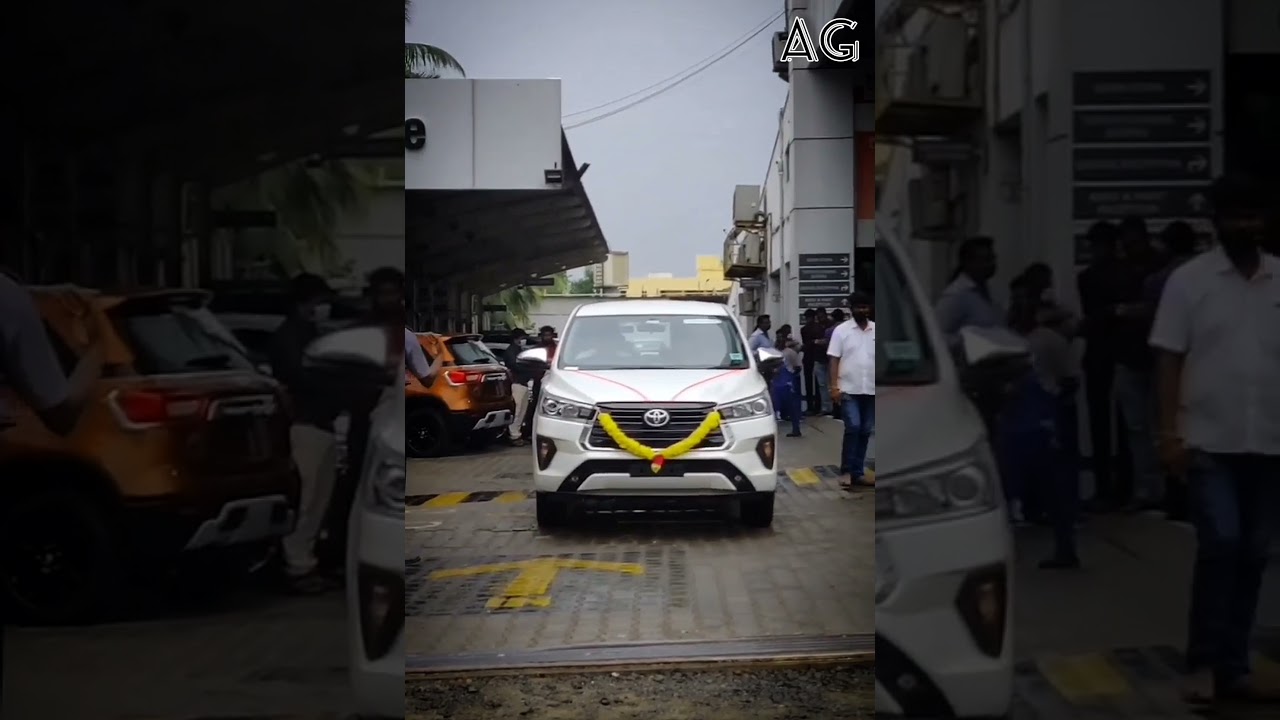 AG New White Toyota Innova Crysta Car 😍 Entry 