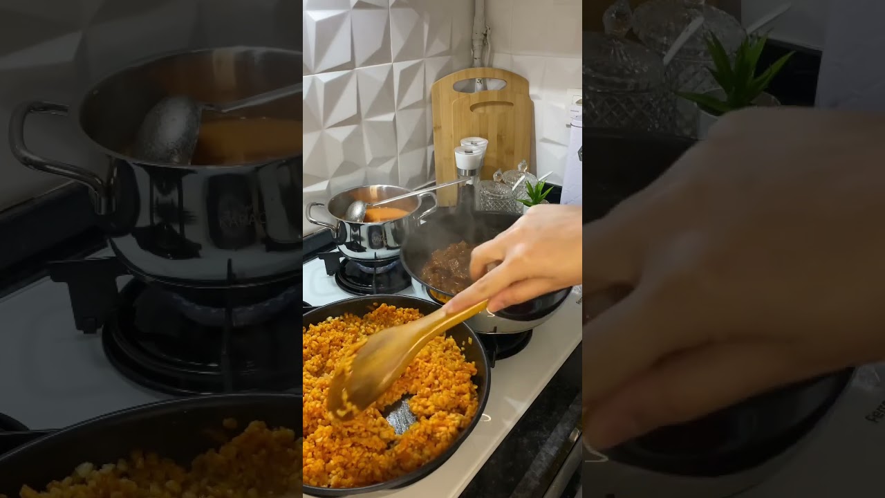 Domates çorbası,bulgur pilavı,et sote #fikirler #aboneol #yemektarifleri #yemekfikirleri ????????‍????????????