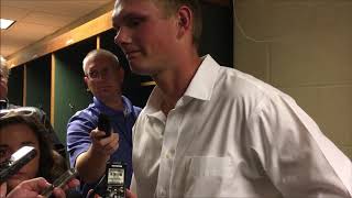 9/16/18: Daniel Carlson speaks after missing three field goals against the Packers