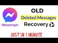 How to Recover Facebook Old Deleted Messages (2021) || Messenger delete conversation recovery || fb