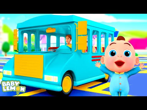 Wheels On The Bus Go Round And Round, Vehicle Song and Cartoon Videos for Kids