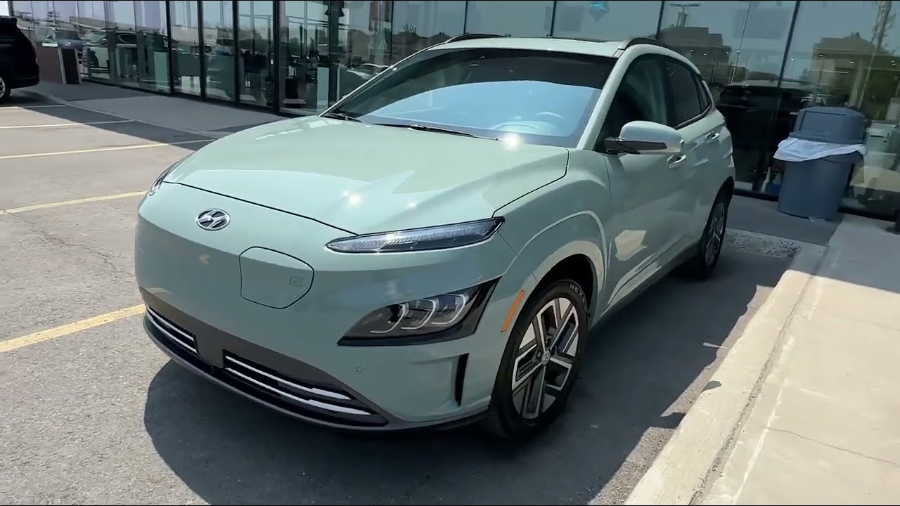 2023 Hyundai Kona Electric In Mirage Green Exclusive Mirage Green 2023 Hyundai Kona Electric In Mirage Green Exclusive Mirage Green