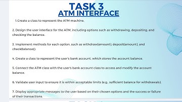 Task no : 3 || Codsoft internship || Java #codsoft ||Atm interface ||#trending