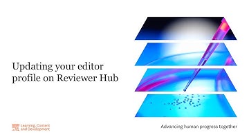 Updating your editor profile on Reviewer Hub