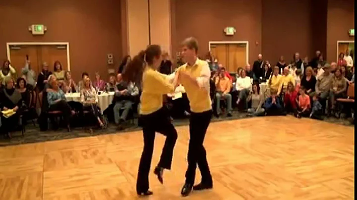 Kayla Henley and Jeremy Webb dance to Chuck Berry.