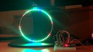 spinning and pulsing Arduino VU meter