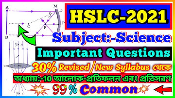 Science Common / Most Important Questions | Class 10 | HSLC 2021 |SEBA| Revised Syllabus Of Science