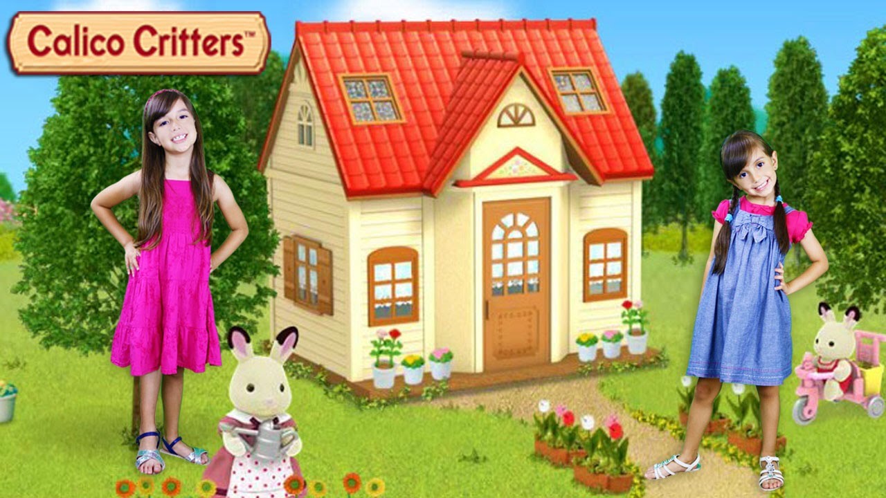 Calico Critters Cozy Cottage Starter Home And Hopscotch Rabbit