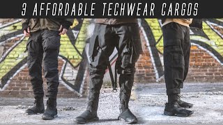 black techwear cargo pants