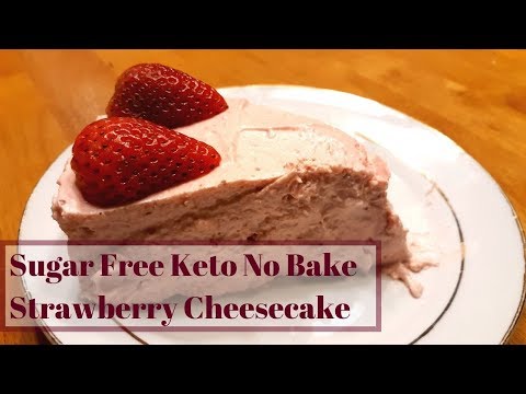 Sugar Free Keto Strawberry Cheesecake