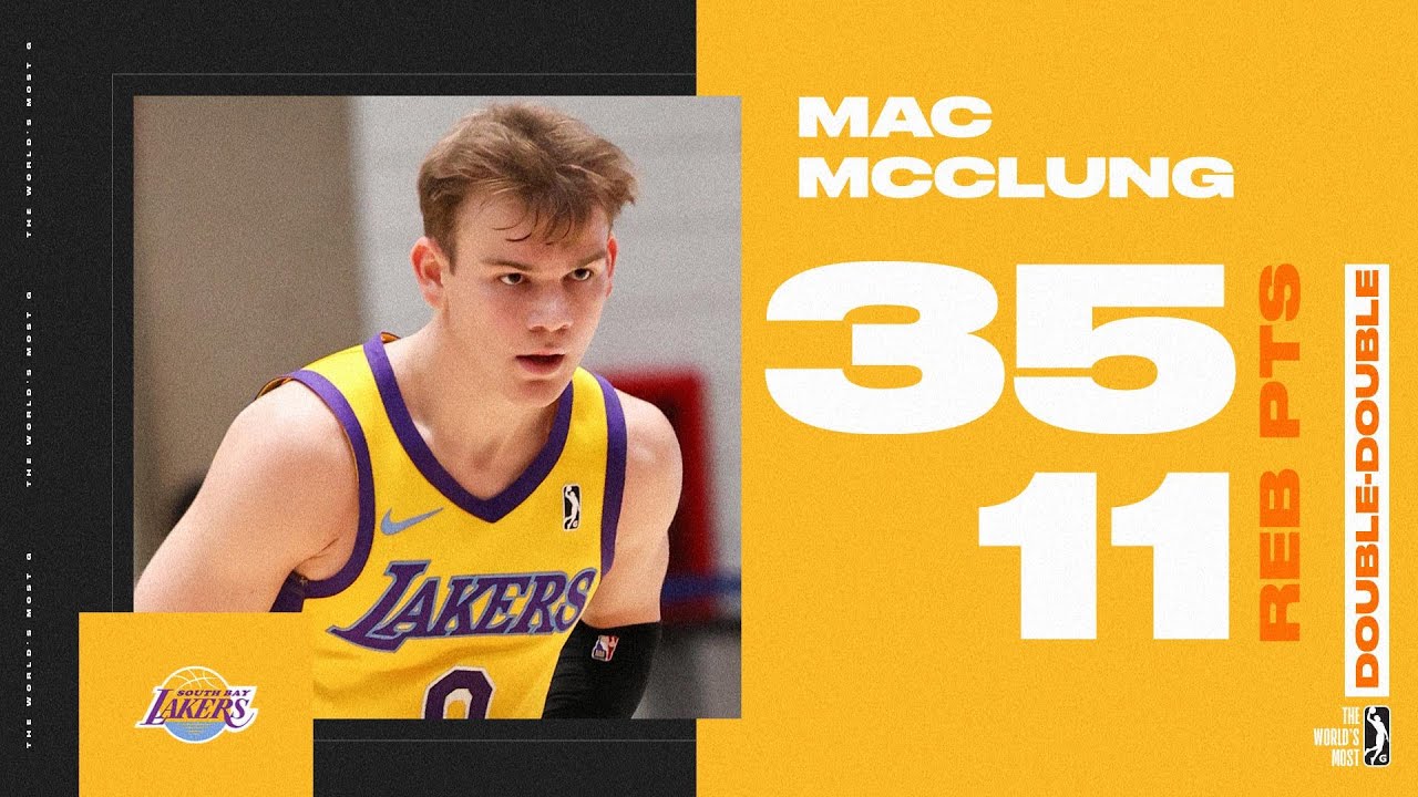 mac mcclung lakers jersey