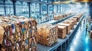 Inside Cardboard Waste to Corrugated Sheets Factory - Full Manufacturing Process