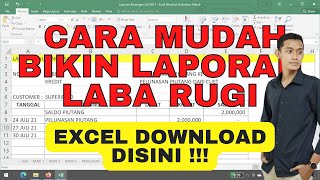 Part 7 Membuat Format Laporan Laba Rugi di Excel Otomatis | Templete laporan keuangan Sederhana