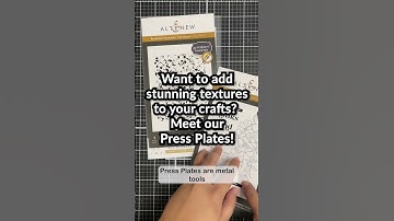 Want to add stunning textures to your cards? Meet our PRESS PLATES! #altenew