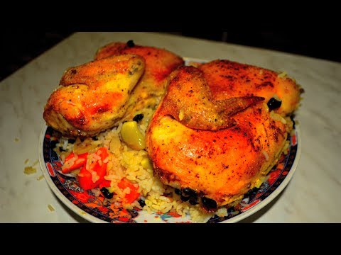 Видео рецепт Курица на рисовой подушке