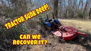 #94 Tractor Rescue  Stuck in the Mud! Off Road Recovery.