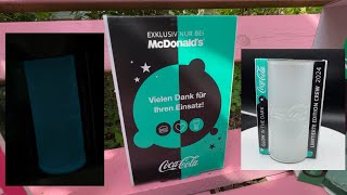 Coca Cola Mc Donalds Limitierte Edition Crew 2024 - Crew Coca Cola Gläser - Glow In The Dark