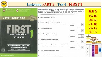 FCE First 1 Listening Part 3 Test 4 (Transcript + Key)