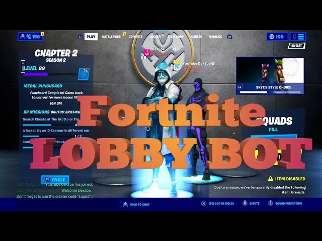 Fortnite Lobby Bot Commands Free Fortnite Lobby Bot All Commands Youtube