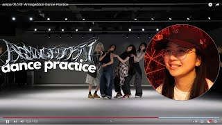 AESPA "ARMAGEDDON" DANCE PRACTICE REACTION