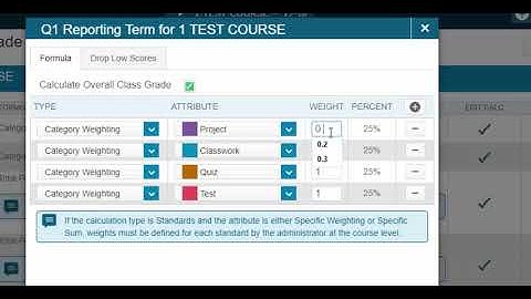 Weight categories in PowerTeacher Pro
