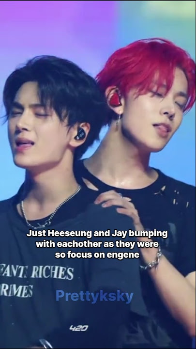 Heeseung & Jay bumping as they focused on engene #enhypen #jay #heeseung #engene #prettyksky