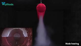 Textile duct - Membrane diffuser - Smoke test - PRIHODA