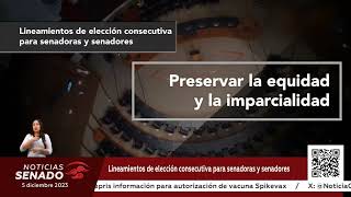 Lineamientos de elección consecutiva para senadoras y senadores