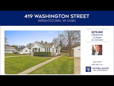 419 WASHINGTON Street, Wrightstown, WI home video tour