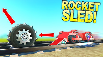 Launching Objects at Targets With Rocket Powered Wedge Sleds!