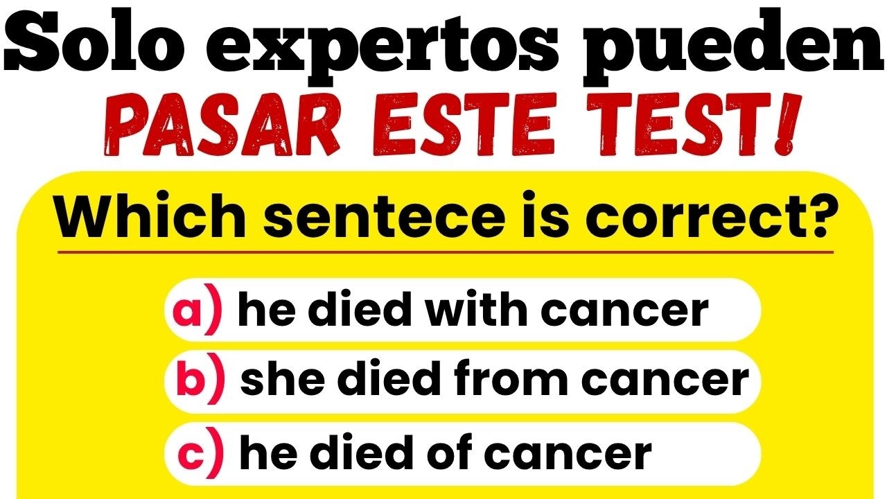 ¡Si superas este TEST, tu inglés es EXCELENTE!  🇬🇧  - [Quiz ⭐A2]