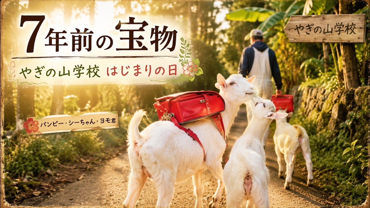 【山羊の山学校】もう懐かしい7年前のお宝映像 ランドセル背負って山学校へ