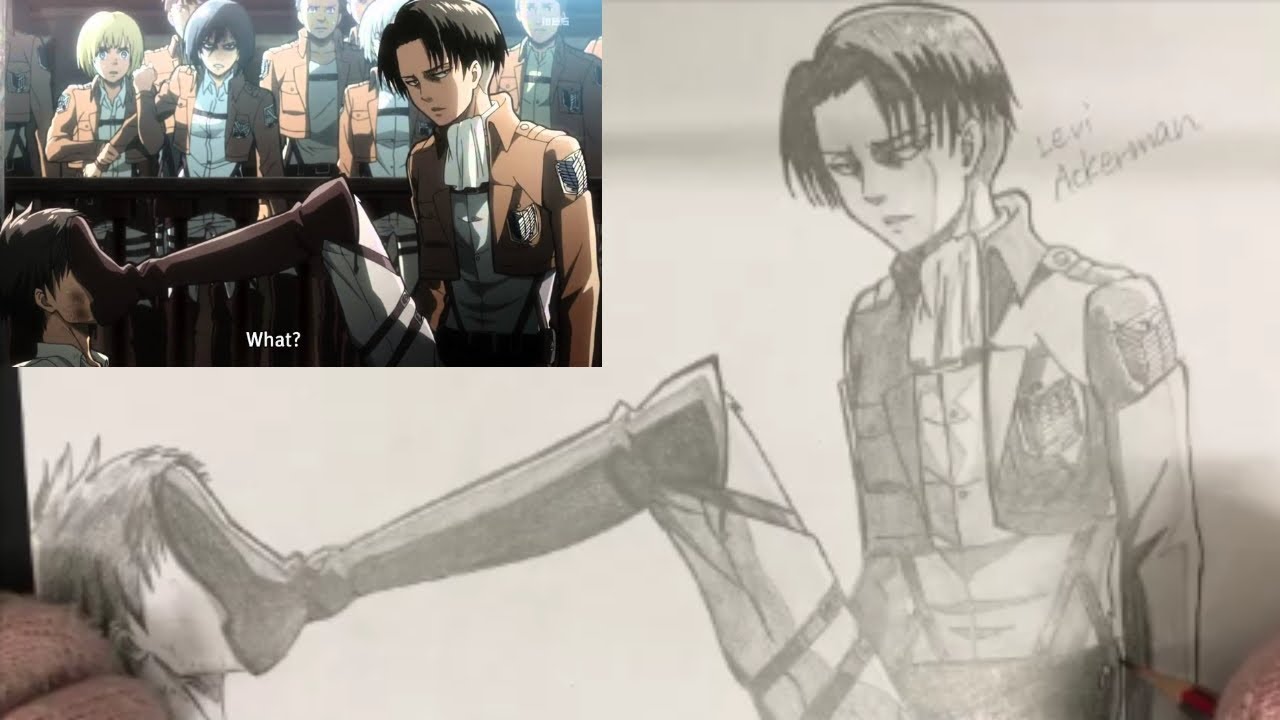 Drawing Levi Ackerman Attack On Titan 手描き 進撃の巨人 リヴァイ アッカーマン Youtube