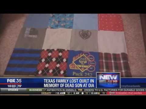 Family desparate to find missing quilt holding memories of son orlando florida