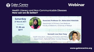 [Webinar] Health Literacy And Non-Communicable Diseases - How can we do better