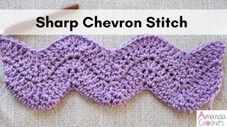 Sharp Chevron Stitch (Crochet 101 Series) | Easy Crochet Beginner Tutorial