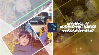 BASIC 4 ROTATE SPIN PICS TRANSITION | ALIGHT MOTION