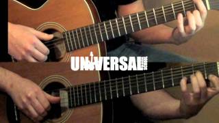 Video thumbnail of "Dual guitar melody! Russian Classical folk song, Two guitars! Steve Savis 4 hands"