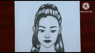 Easy to draw girl face😍||Pancil sketch drawing|| How to Draw - Step by Step || Hijab girl drawing ||