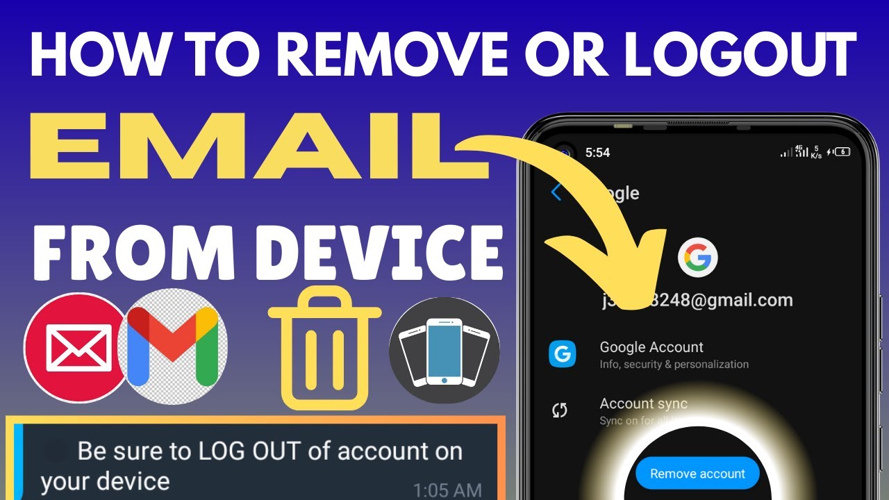 How to Remove or Log Out Gmail Account from Any Android Device | Step by-Step Guide